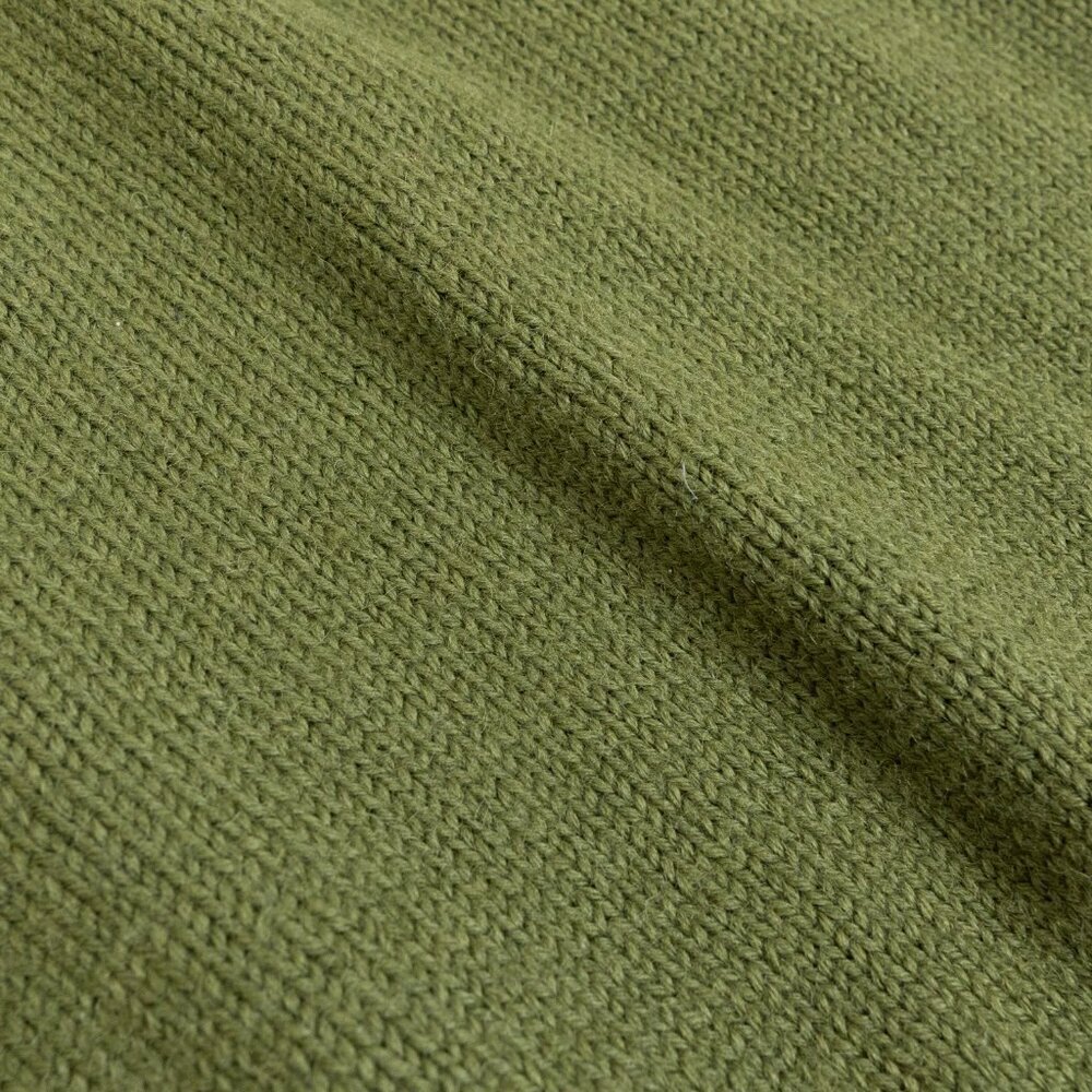 Vintage Marius Norwegian Sweater Wool Cardigan Hand Knit Ski 80s Green Yellow - Picture 14 of 16